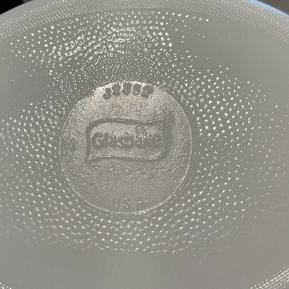 Vintage Collectible Glasbake Divided Milkglas Serving Dish With Green He… - Picture 8 of 8